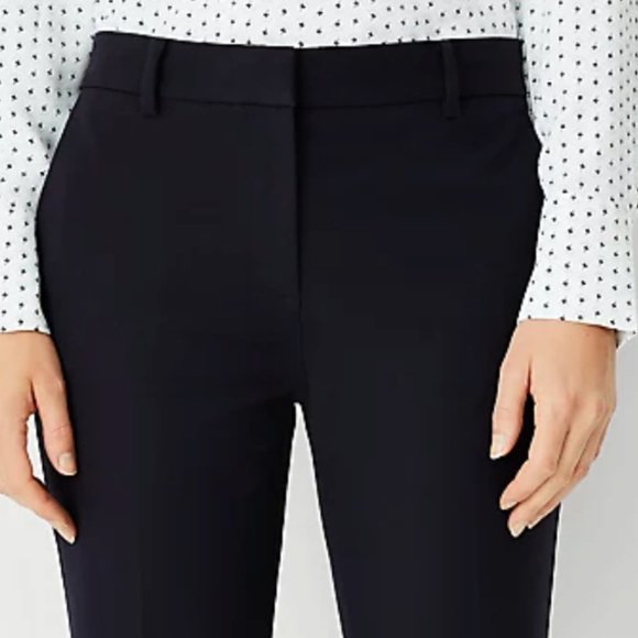 Ann Taylor Eva Ankle Pant Classic Tall Flat Front 4 Pocket Trousers Black SZ 16T - Picture 3 of 14